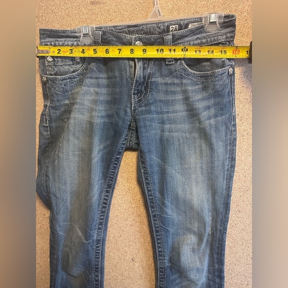 Classic Blue Women's Jeans MissMe Size 28 Bejeweled - Picture 3 of 7